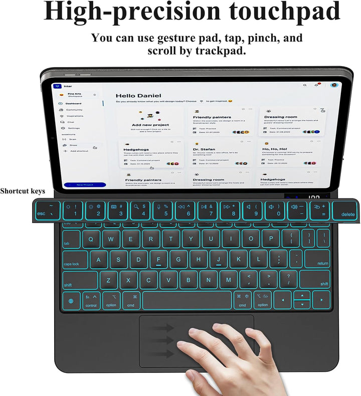 Tastatur-Hülle für iPad Pro 27,9 cm (11 Zoll) 2024 & iPad Pro M4 – Magische Tastatur mit Trackpad, e