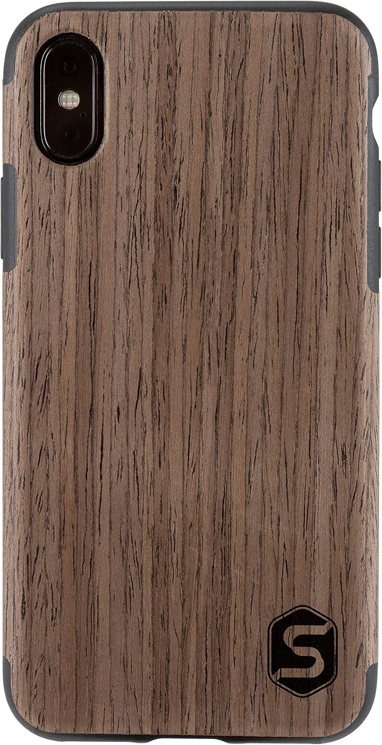 SEBASTIAN STURM Handyhülle "MAXI" | Hergestellt aus echtem Holz "Black Walnut" in einer TPU-Hülle |