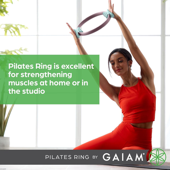 Gaiam Pilates-Ring, Fitnessring: Leicht und langlebig, Schaumstoff-gepolsterte Griffe, Flexibles Wid