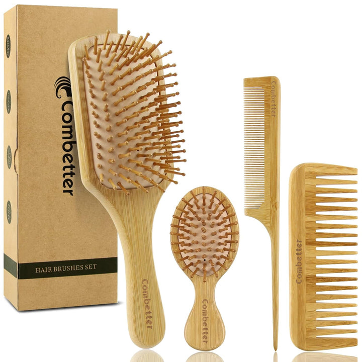 Haarbürsten Set, Haarkamm für Frauen und Entwirrungsbürste, ideal für nasses oder trockenes Haar, ge