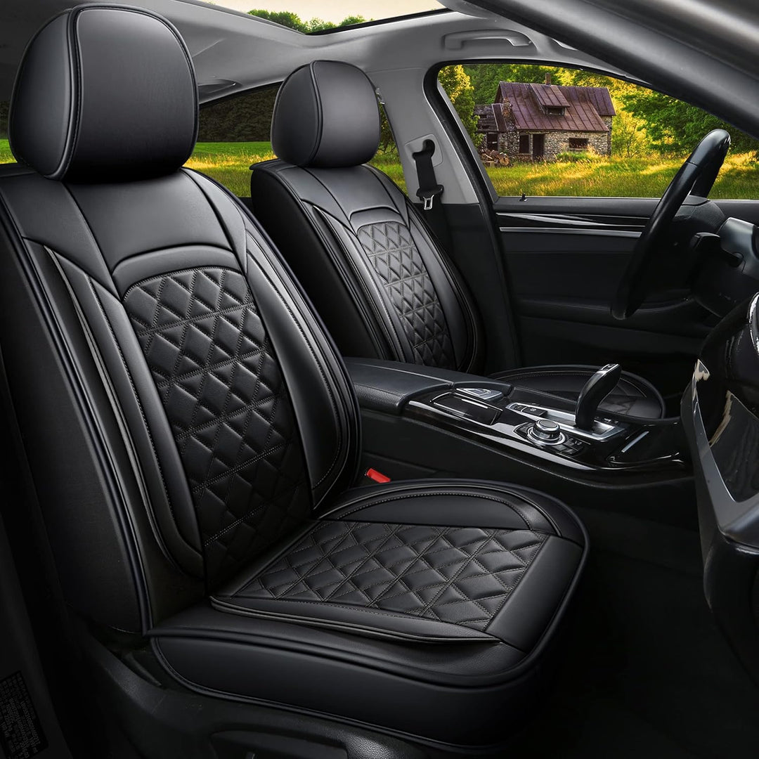 JDWBT Luxus Autositzbezüge Kunstleder Komplettset, Sitzbezüge Auto Universal, Auto Sitzbezüge Kompat