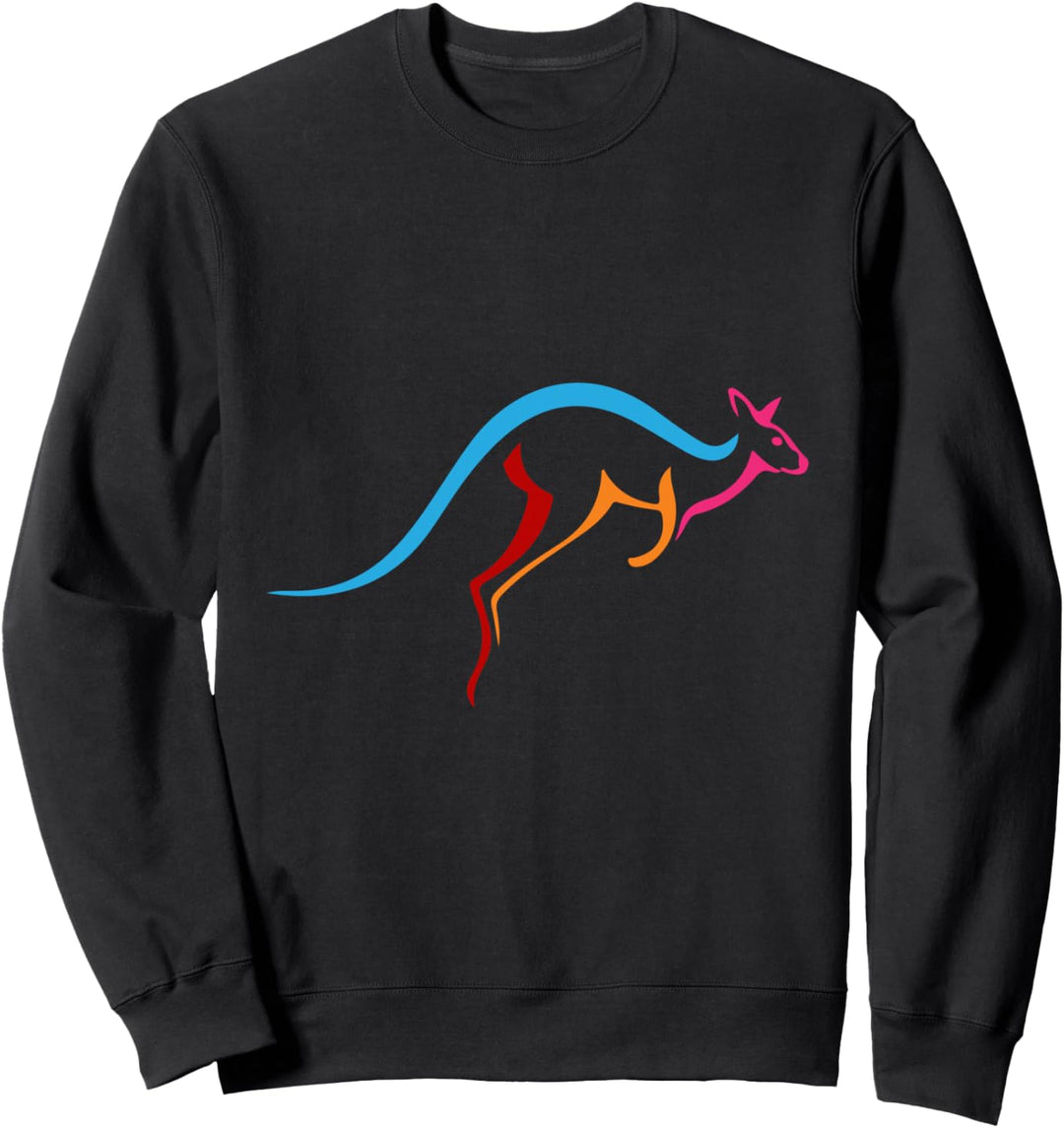 Känguru-Silhouette Outback Australia Kangaroos Jumping Sweatshirt