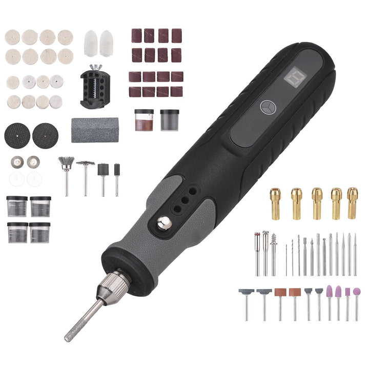 Mini-Akku-Rotationswerkzeug-Set, 25.000 U/min, 5 Geschwindigkeiten, Schnitzwerkzeuge, angetrieben du