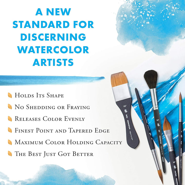 Princeton Aqua Elite NextGen Artist Travel Brush, Series 4850 Synthetic Kolinsky Sable for Watercolo