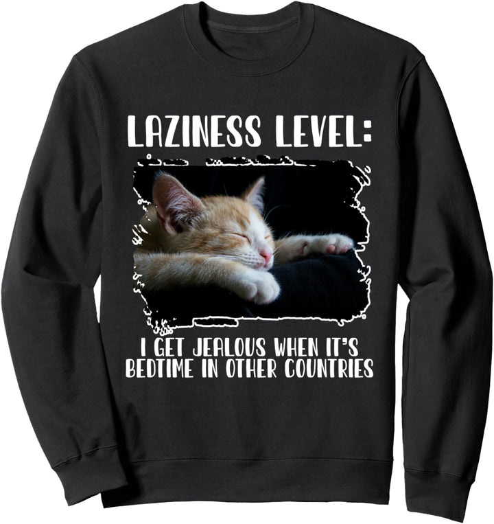 Lustige Katzen Spruch lustig faul Spruch grumpy Sweatshirt