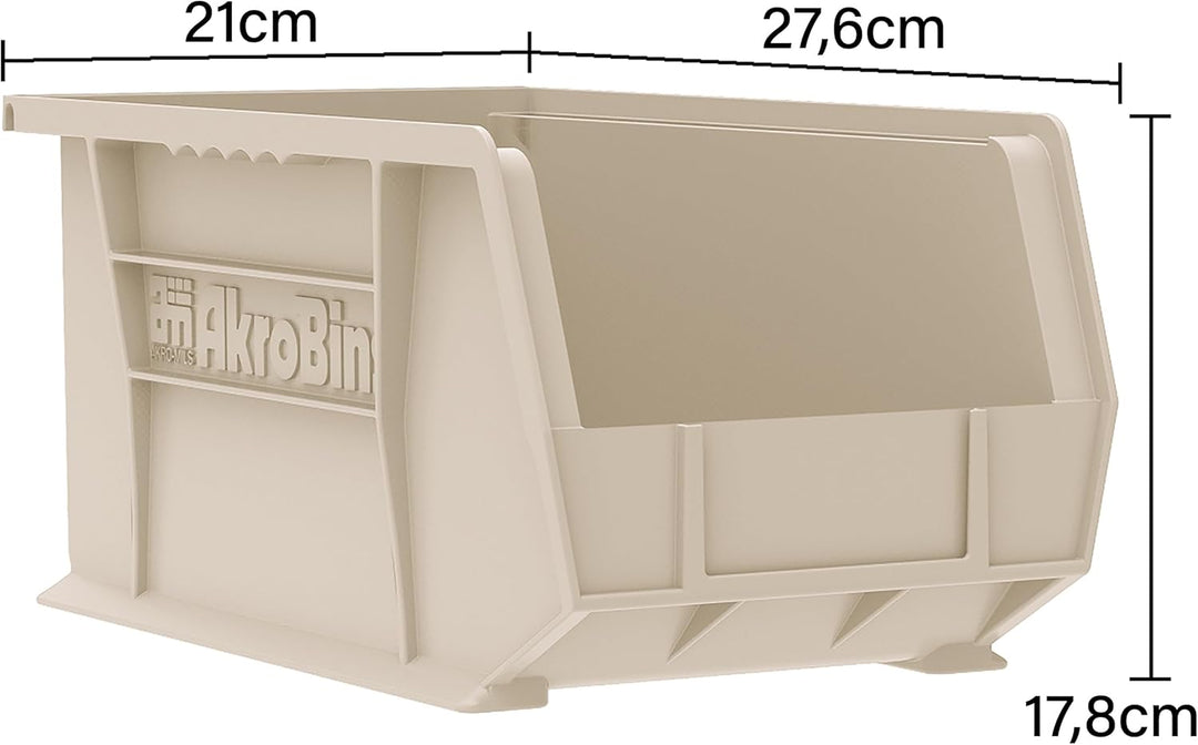 Akro-Mils 30235 Akro Abfalleimer, 27,9 x 27,9 x 12,7 cm, Kunststoff, stapelbar, beerenfarben, 6 Stüc