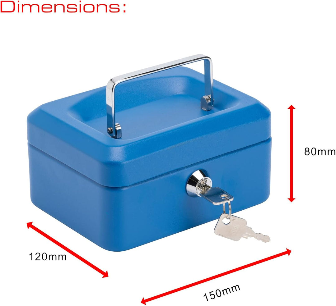 Burg-Wächter 701973 Geldkassette, blau, 150 x 80 x 120mm (Packung mit 2) Blau 150 x 80 x 120mm (Pack