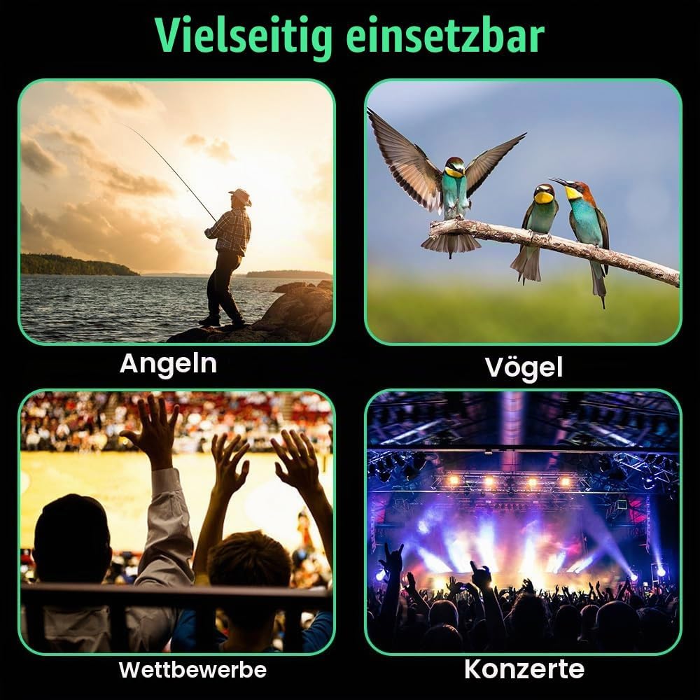 Freihändige Fernglasbrille, Professionelle Angelfernglas, Freisprechbrille zum Angeln, Vogelbeobacht