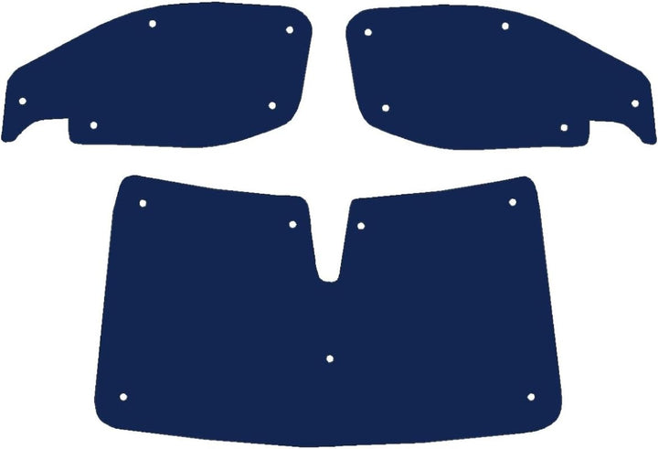 Fensterrollo-Set für Citroen Berlingo (ab 2018), wendbar, Thermisch Front set Trägerfarbe: Khaki-Grü