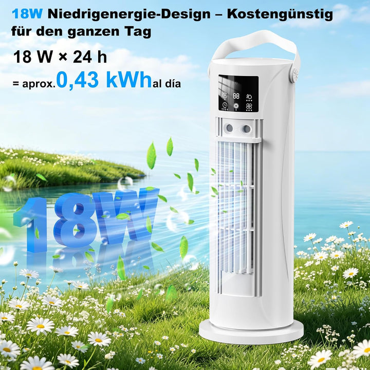 Mobile Klimaanlage – Mini Klimaanlage mit Kühl- und Befeuchtungsfunktion, Wassernebel-Technologie, 4