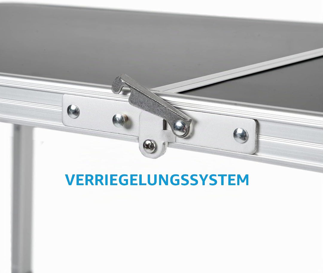 BRUNNER 0406105N Klapptisch aus Aluminium für den Aussenbereich, Flatpack 4, Gewicht 6 kg, Standard