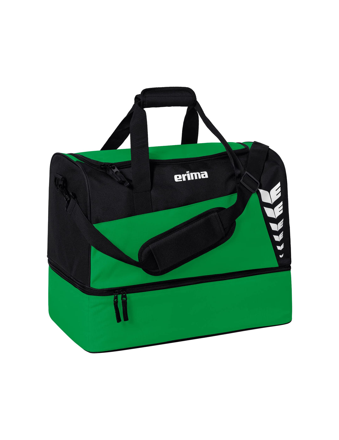 Erima Unisex Six Wings Sporttasche mit Bodenfach L Smaragd/Schwarz, L Smaragd/Schwarz