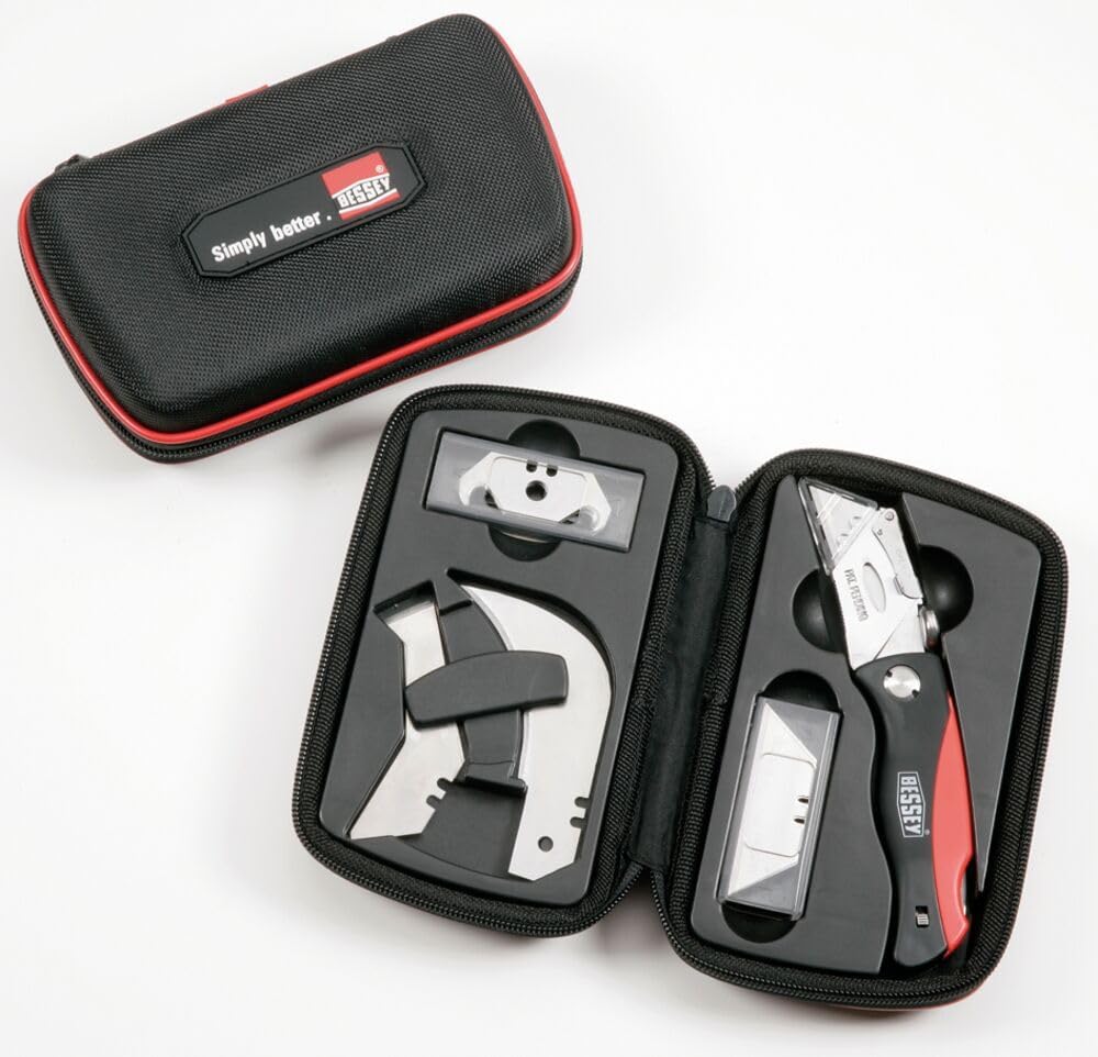 BESSEY Messer-Set DBKPH-SET, 1 x DBKPH-EU, 15 x Trapezklingen DBK-T, 5 x Hakenklingen DBK-H, 2 x Lin