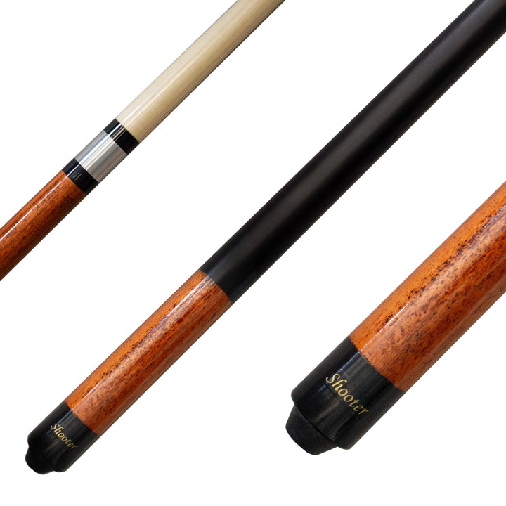 Winsport Shooter Billardqueue, aus hochwertigem Ahornholz, Pool-Cue, super Spielqualität, 147 cm 2-T