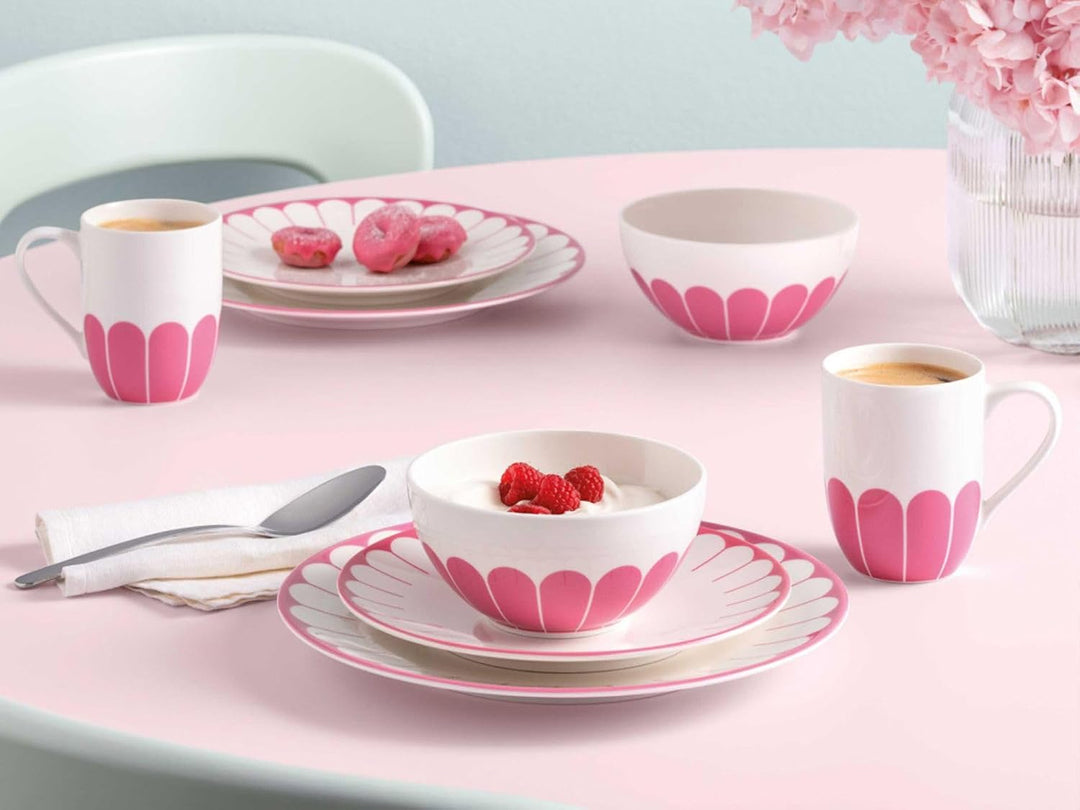 Villeroy & Boch - Fleur cassis Frühstücksteller 6er Set, Dessertteller, Kleiner Teller für Frühstück