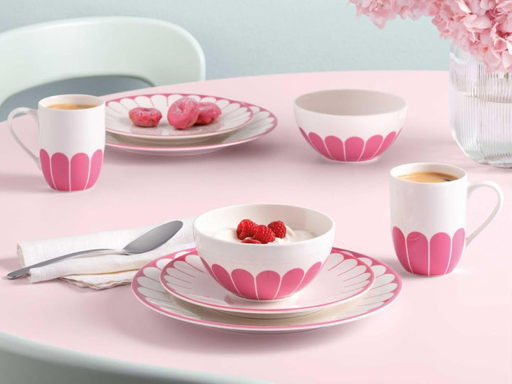 Villeroy & Boch - Fleur cassis Frühstücksteller 6er Set, Dessertteller, Kleiner Teller für Frühstück