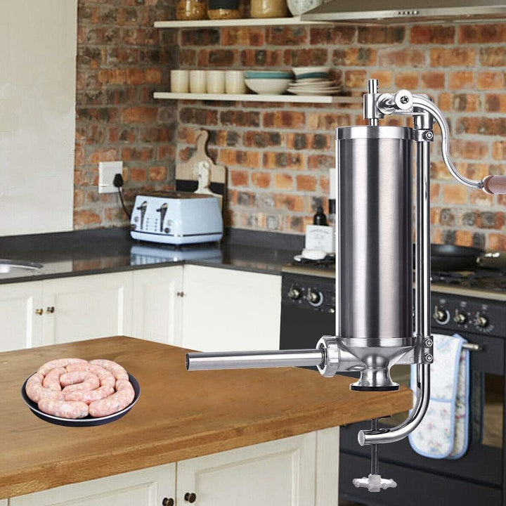 MASTER FENG Würstfüller, Manuell Edelstahl Selbermachen Wurstmaschine Vertical Fleischfüllung Küche