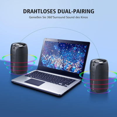 ZEALOT Bluetooth Lautsprecher,Musikbox Bluetooth mit USB/TF Karte/AUX,Bluetooth Box mit IPX5 Wasserd