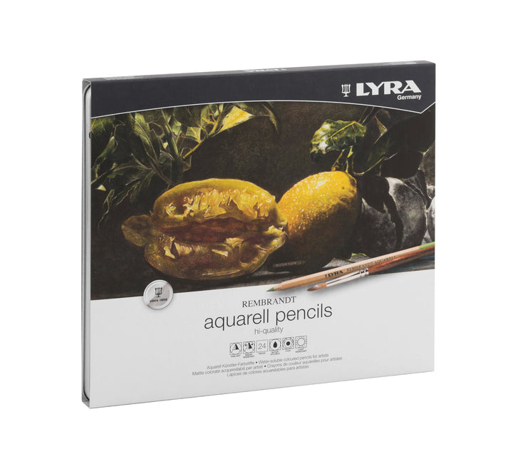 LYRA 2011240 Rembrandt Aquarell - Metalletui mit 24 Aquarellstiften, farbig sortiert, 24 Aquarellsti