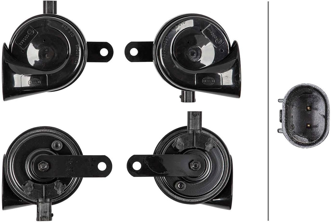 HELLA Fanfare - OE-CONNECT HORN TE26 SET - 12V - 110dB(A) - Frequenzbereich von: 400Hz - Frequenzber