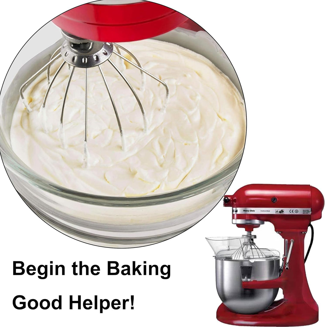 Schneebesen kompatibel mit KitchenAid K45WW KSM90 K45 KSM150 Schneebesen für Eier und Kuchen Rührmas