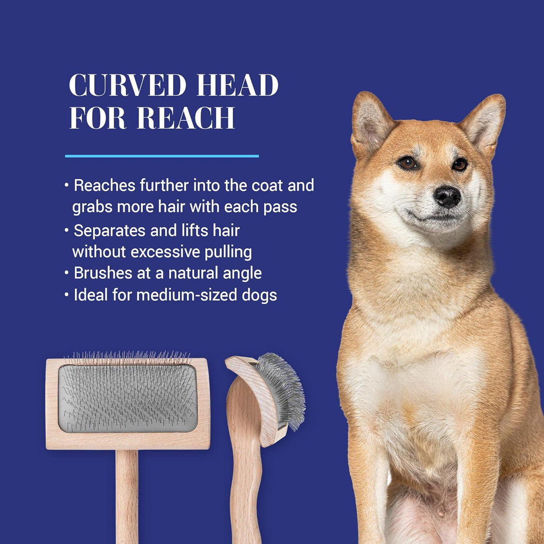 Chris Christensen Mark Vi Curved Back Medium Slicker for Pets Braun mittel, Braun mittel