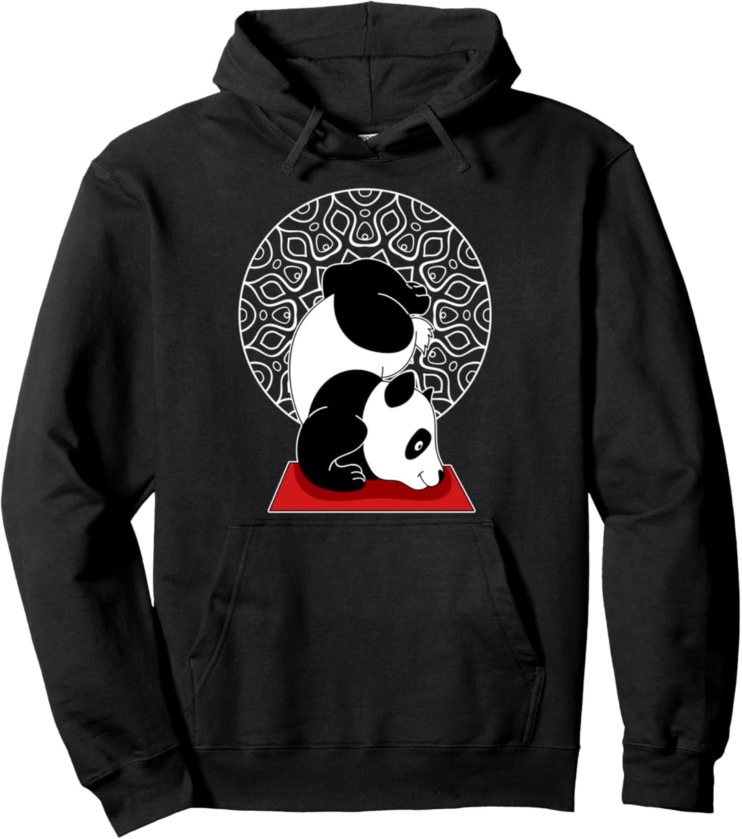Yogi Spiritualität Buddhismus - Panda Asana Lotus Yoga Pullover Hoodie