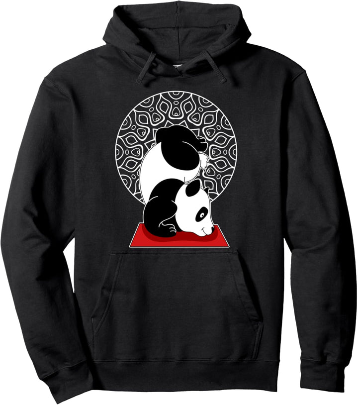 Yogi Spiritualität Buddhismus - Panda Asana Lotus Yoga Pullover Hoodie