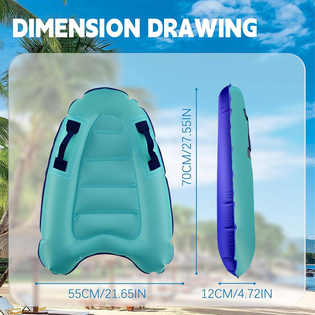 Aufblasbares Bodyboard Kinder, Shyllin Tragbares Aufblasbares Surfbrett mit Griffen, Lernen Hilfsmat