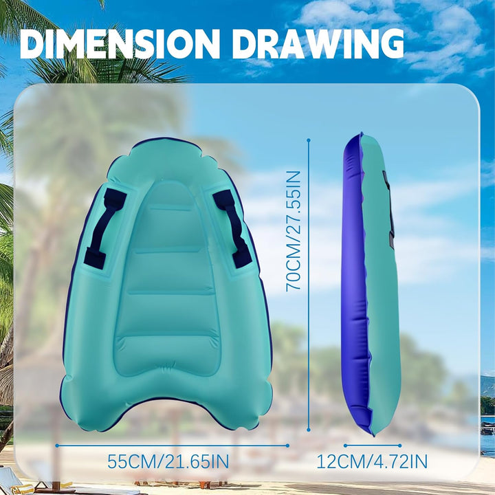 Aufblasbares Bodyboard Kinder, Shyllin Tragbares Aufblasbares Surfbrett mit Griffen, Lernen Hilfsmat