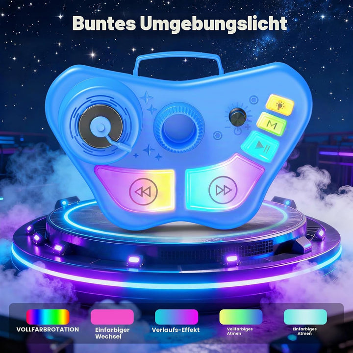Dislocati Karaoke Maschine Kinder mit 2 Mikrofon und Verstellbarer Mikrofon Ständer, Ostern Geschenk