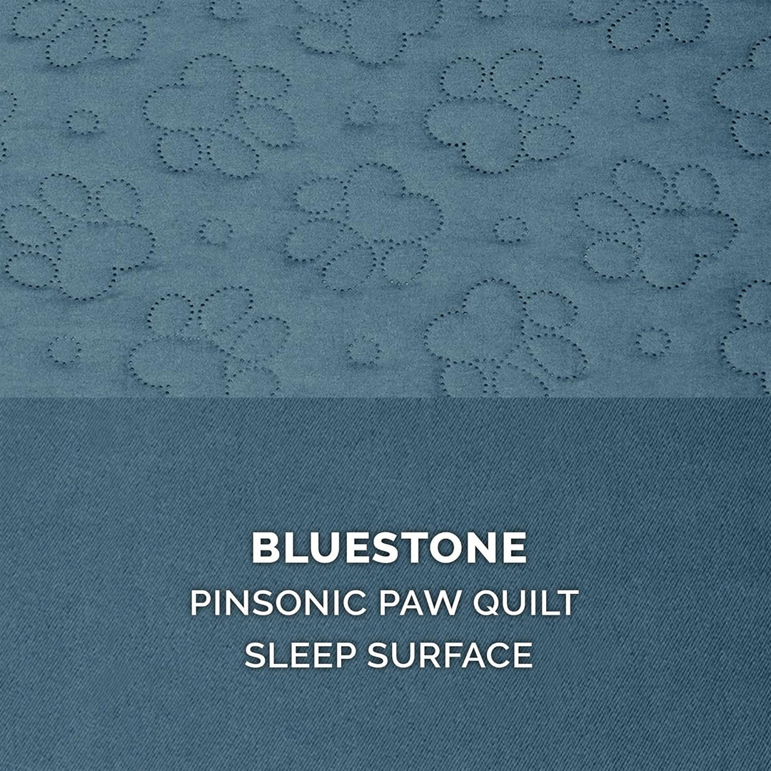 Furhaven Pinsonic Ersatzbezug für Hundebett, gesteppt, L-Form, Bluestone, Jumbo, Grösse XL (Gesteppt