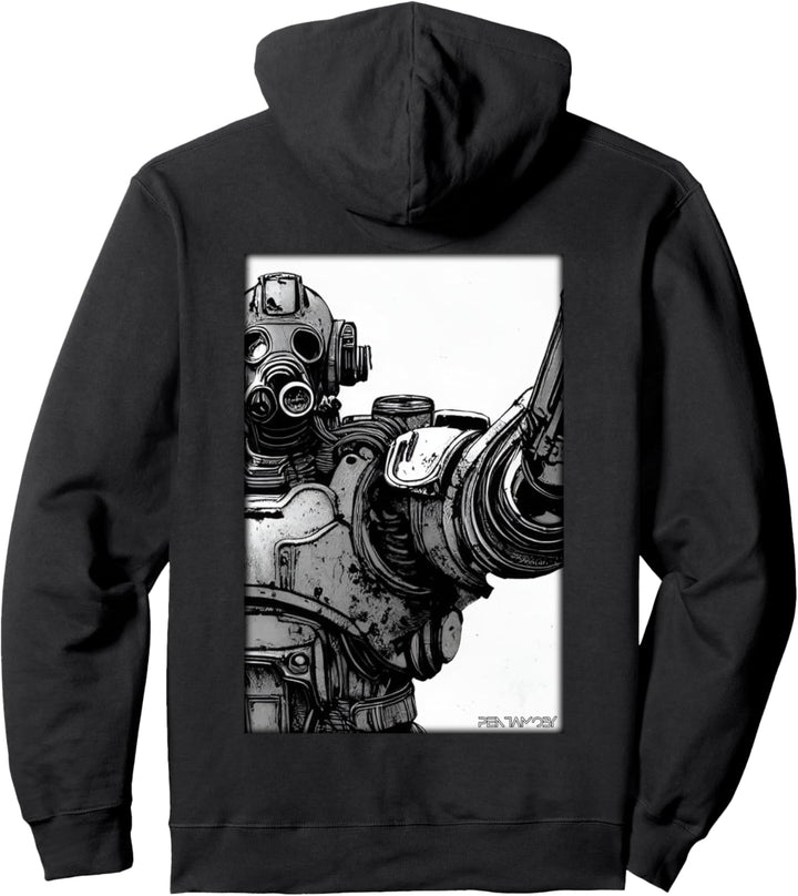Kampfbot Roboter Supersoldat Maschine Krieger Macht Rüstung Pullover Hoodie