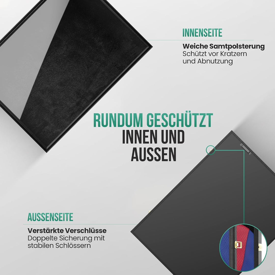 Avalo Trikotrahmen - Bilderrahmen 80x60 cm für Fussballtrikot - aufklappbar | Trikot Bilderrahmen fü
