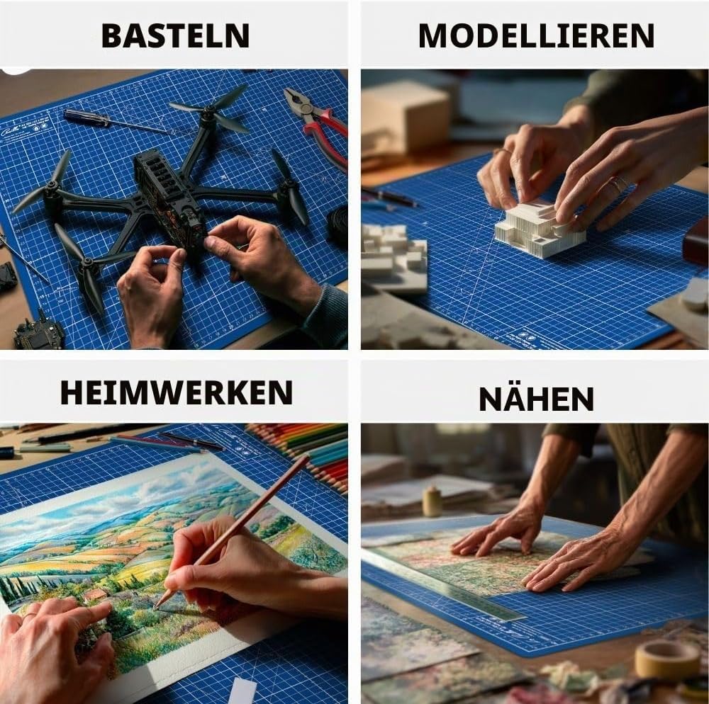 La Canilla Schneidematte A2 Selbstheilend (60x45 cm - 24x18") Cutting Mat Schneideunterlage für Bast