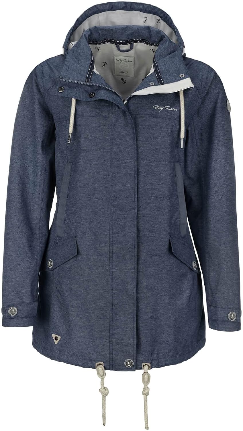 Dry Fashion Damen Funktionsmantel Bansin - Regen-Mantel Funktionsjacke Regenjacke wasserdicht winddi