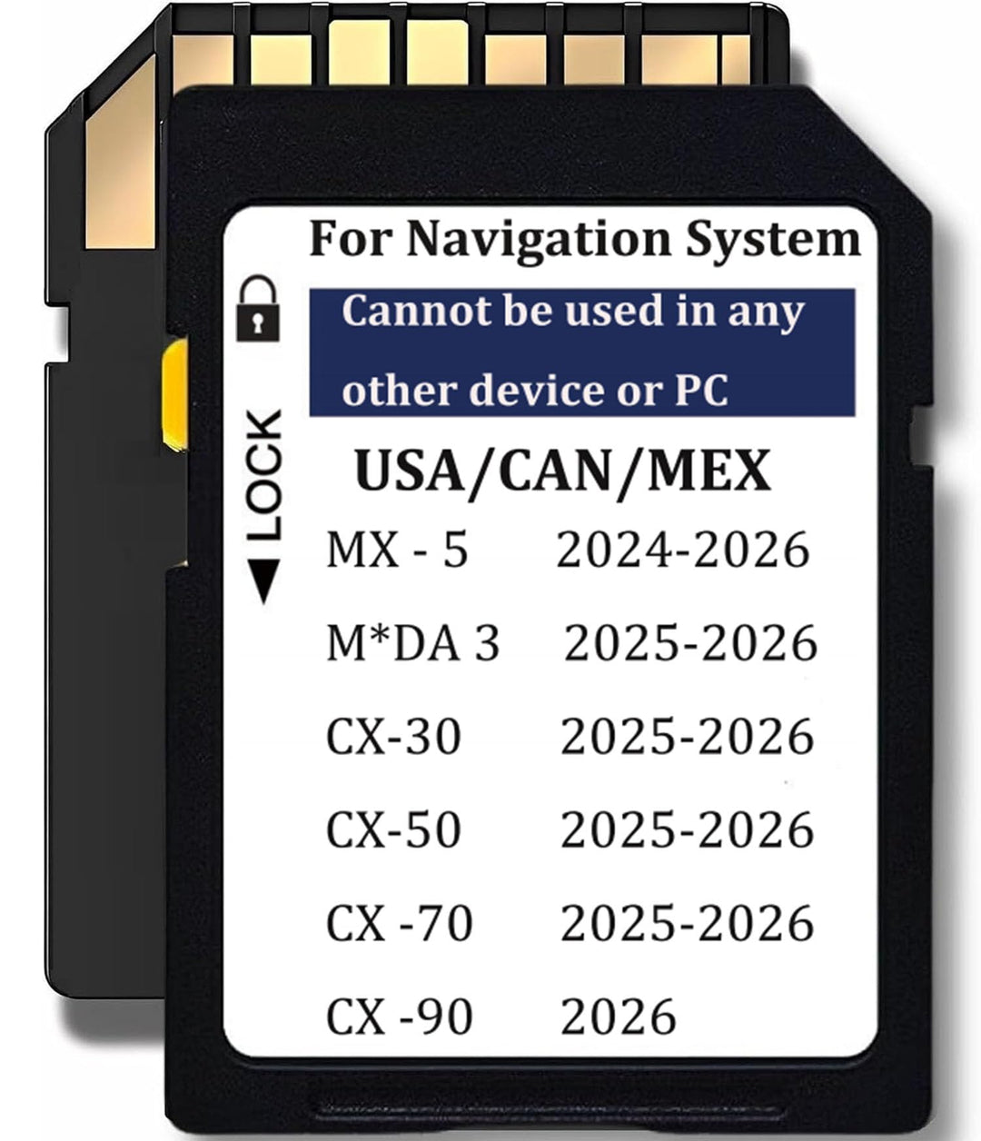 Navigations-Speicherkarte für 2025, GPS-Karte, kompatibel mit Mazda 3 (2025), MX-5 (2024), Cx-30 (20