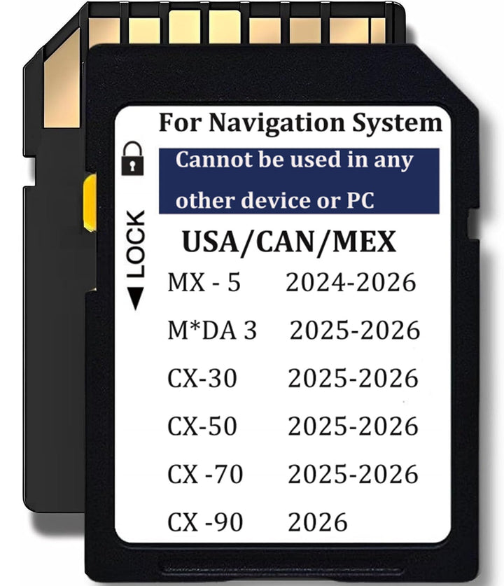 Navigations-Speicherkarte für 2025, GPS-Karte, kompatibel mit Mazda 3 (2025), MX-5 (2024), Cx-30 (20