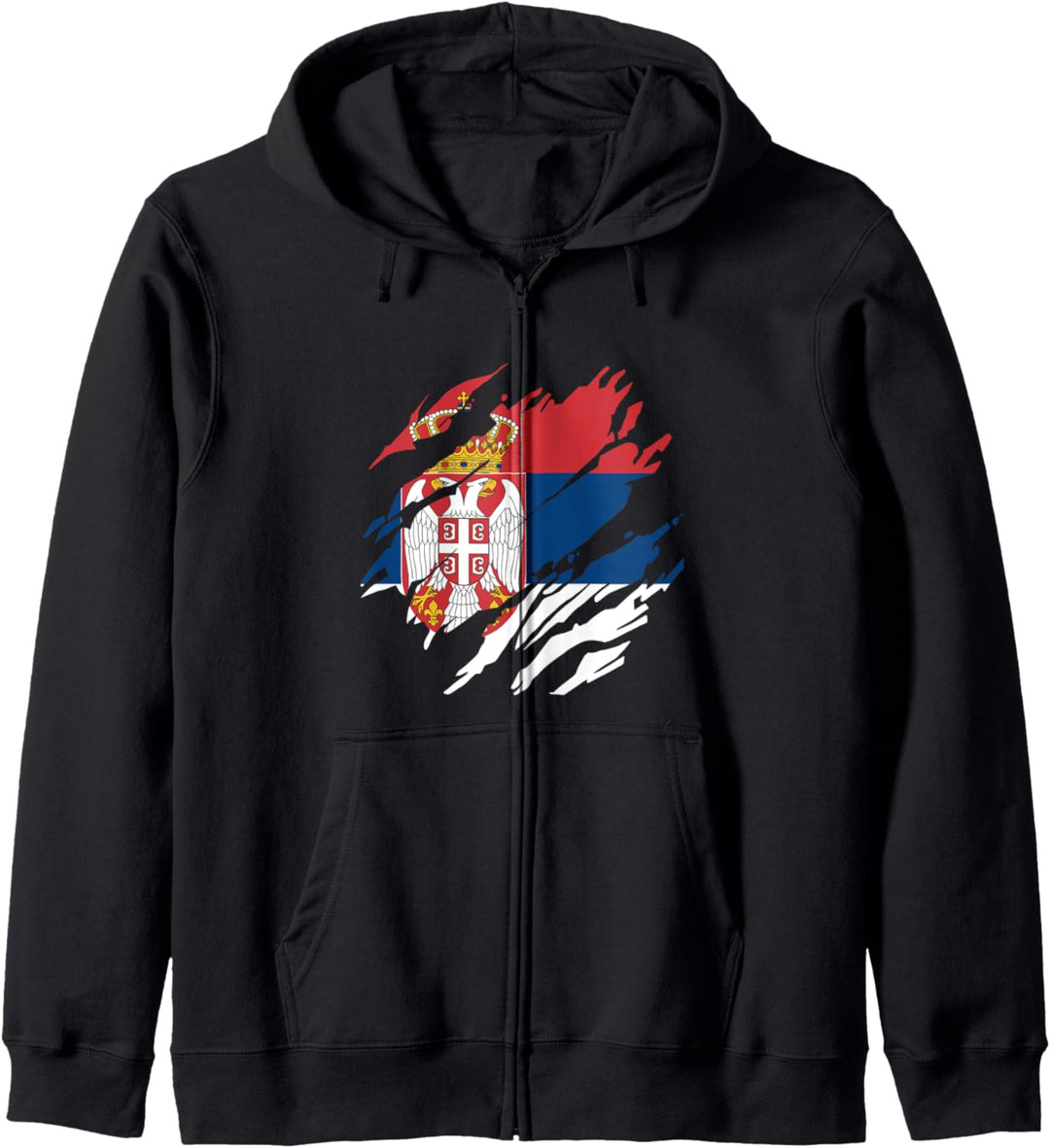 Serbische Flagge Serbien Kapuzenjacke