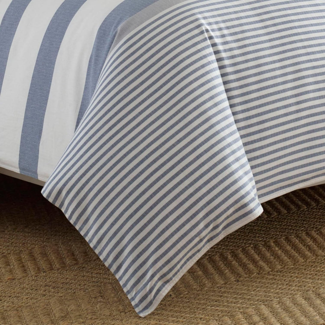 Nautica Home | Fairwater Collection | 100% Cotton Mediterranean Inspired Design Herringbone Weave Du