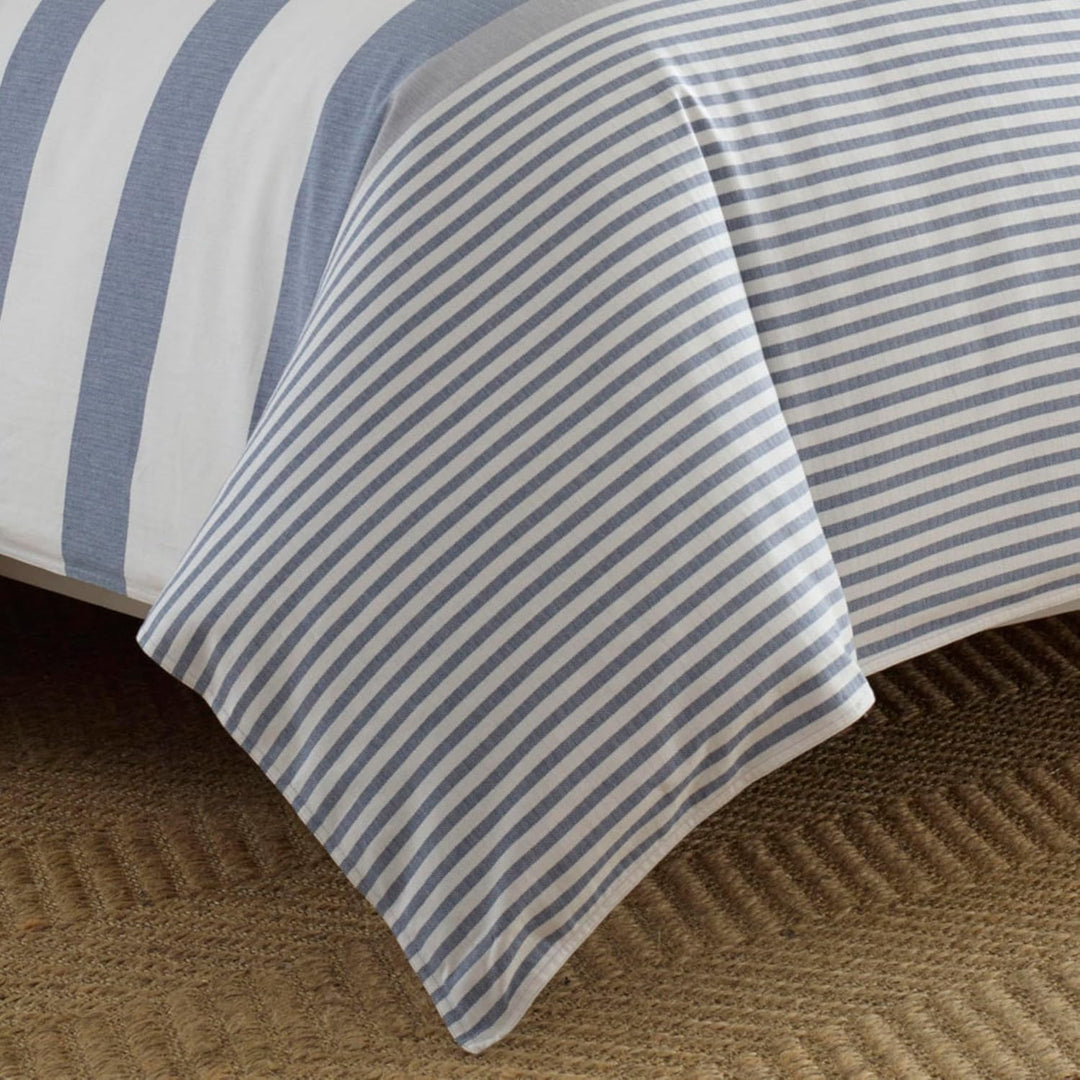 Nautica Home | Fairwater Collection | 100% Cotton Mediterranean Inspired Design Herringbone Weave Du