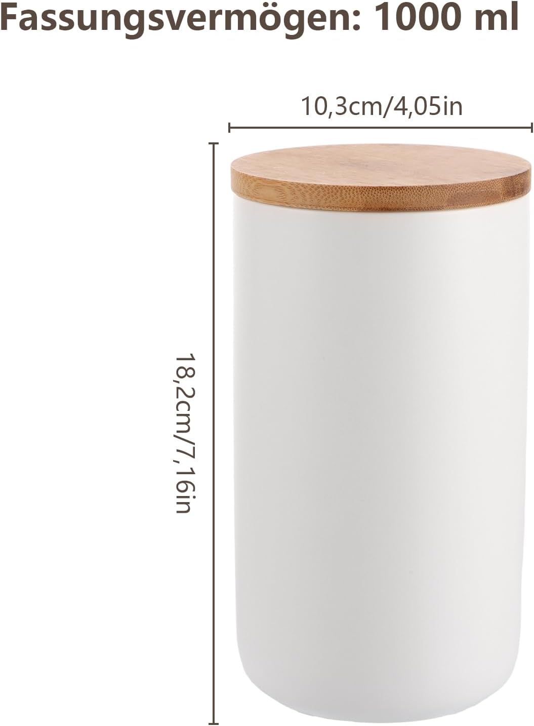 kaffeedose keramik, 1000ml keramikdose mit Deckel, Tee, Zucker und Kaffeedosen, Vorratsdosen mit Dec