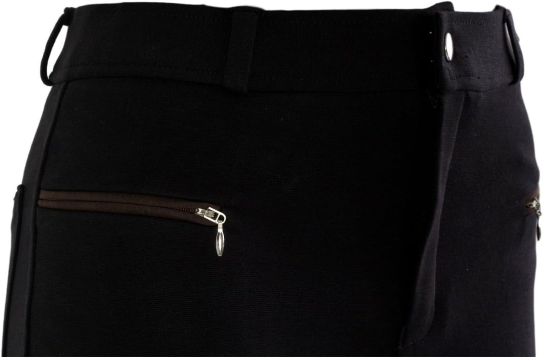 RL24 Damen Reithose Vollbesatz Flex BASICLINE 36 Schwarz/Dunkelbraun, 36 Schwarz/Dunkelbraun