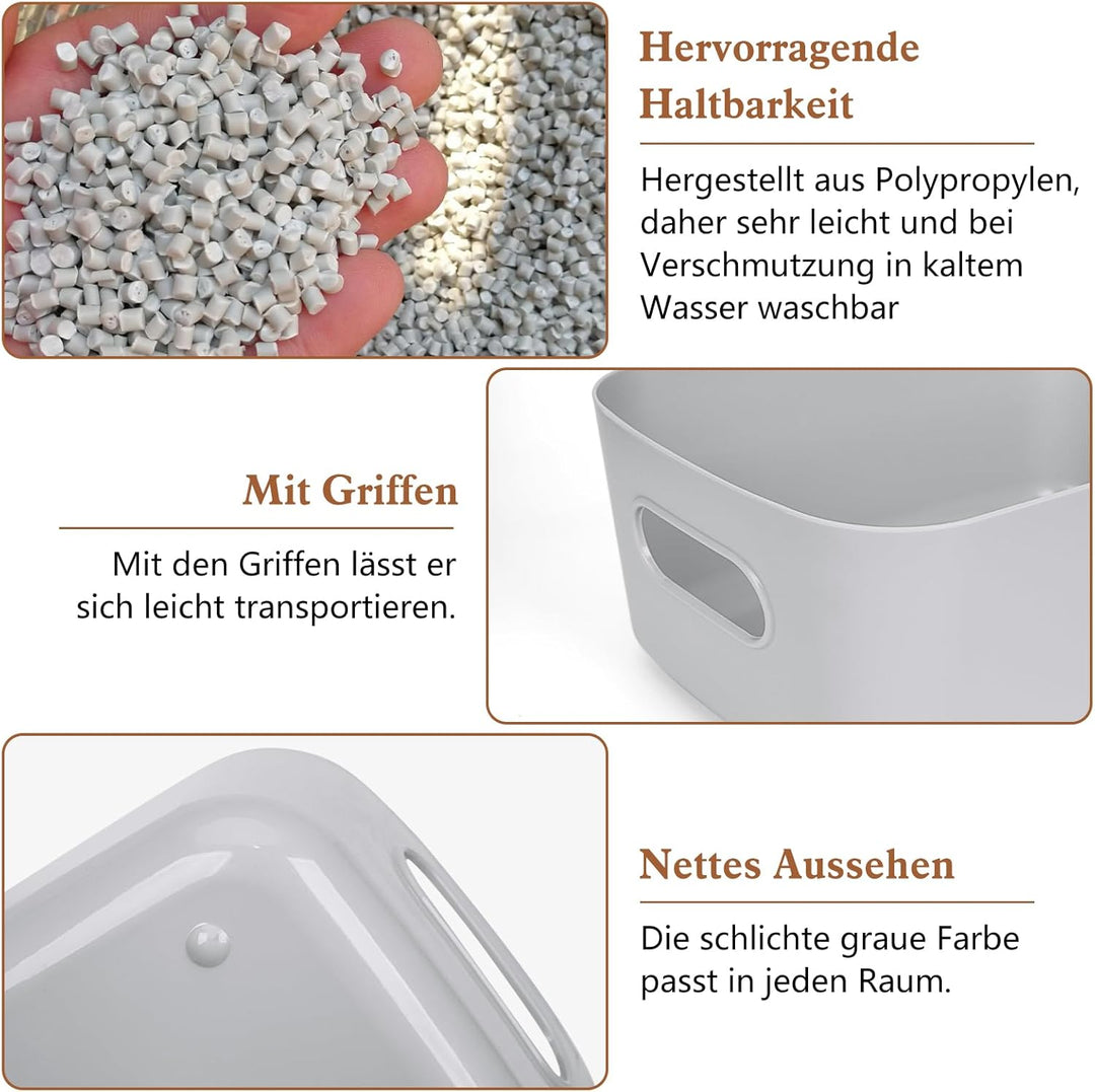 8 Stück Aufbewahrungsboxen aus Kunststoff, Stapelbare Aufbewahrungskorb, Küchenschrank Organizer mit