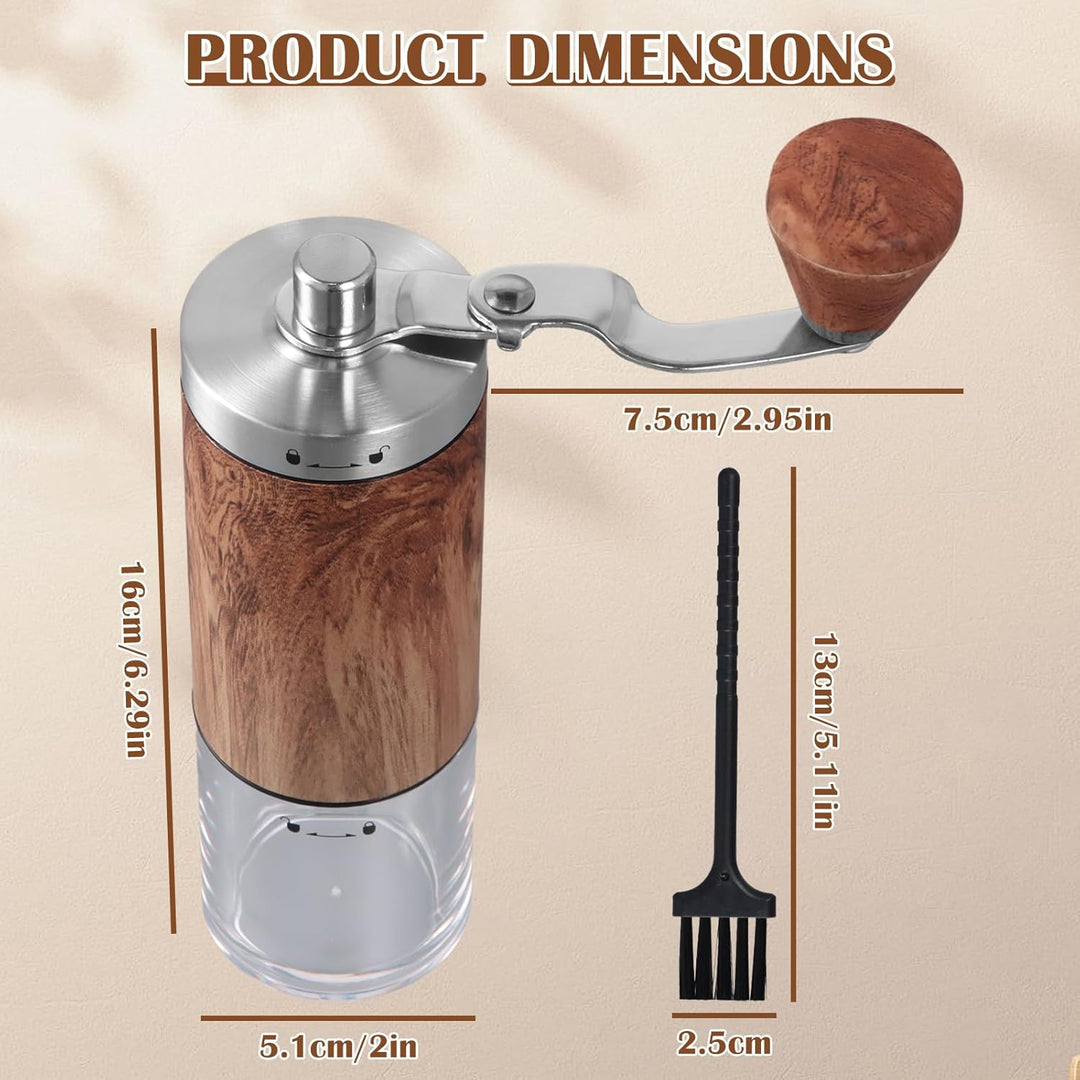Manuelle Kaffeemühle, Tragbare Handkaffeemühle mit Abnehmbarem Griff, Kaffeemühle Manuell mit Kerami