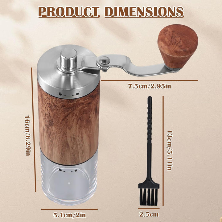 Manuelle Kaffeemühle, Tragbare Handkaffeemühle mit Abnehmbarem Griff, Kaffeemühle Manuell mit Kerami