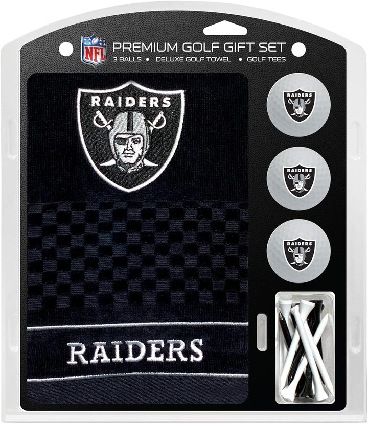 Team Golf NFL Geschenkset Besticktes Golf-Handtuch, 3 Golfbälle und 14 Golf-Tees 6,5 cm Regulierung,