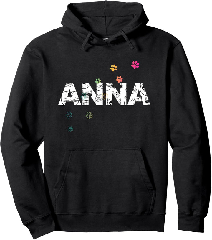 Anna - Schöner Name mit Schmetterlingen Pullover Hoodie