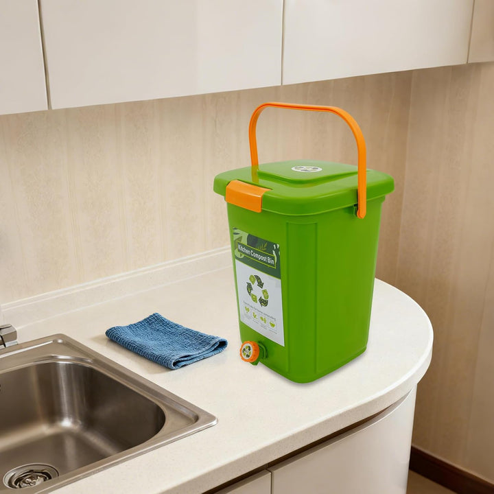 Biomülleimer und Komposteimer 20L Geruchsdicht Grün mit Deckel