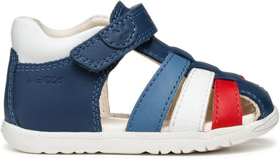 Geox Baby-Jungen B Macchia Boy Sandal 18 EU Avio White, 18 EU Avio White